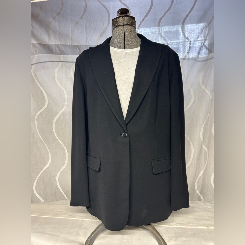 Calvin Klein Black Single-Button Blazer